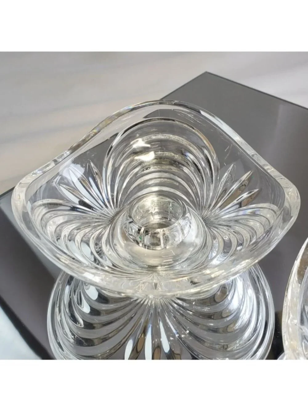 Vintage Royal Crystal Rock Aurea Taper Single Light Candle Holder - Set of 2